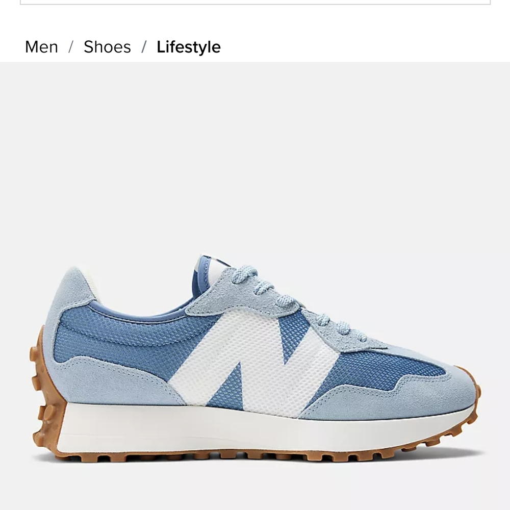 New Balance Light Blue and White Lifestyle Sneakers